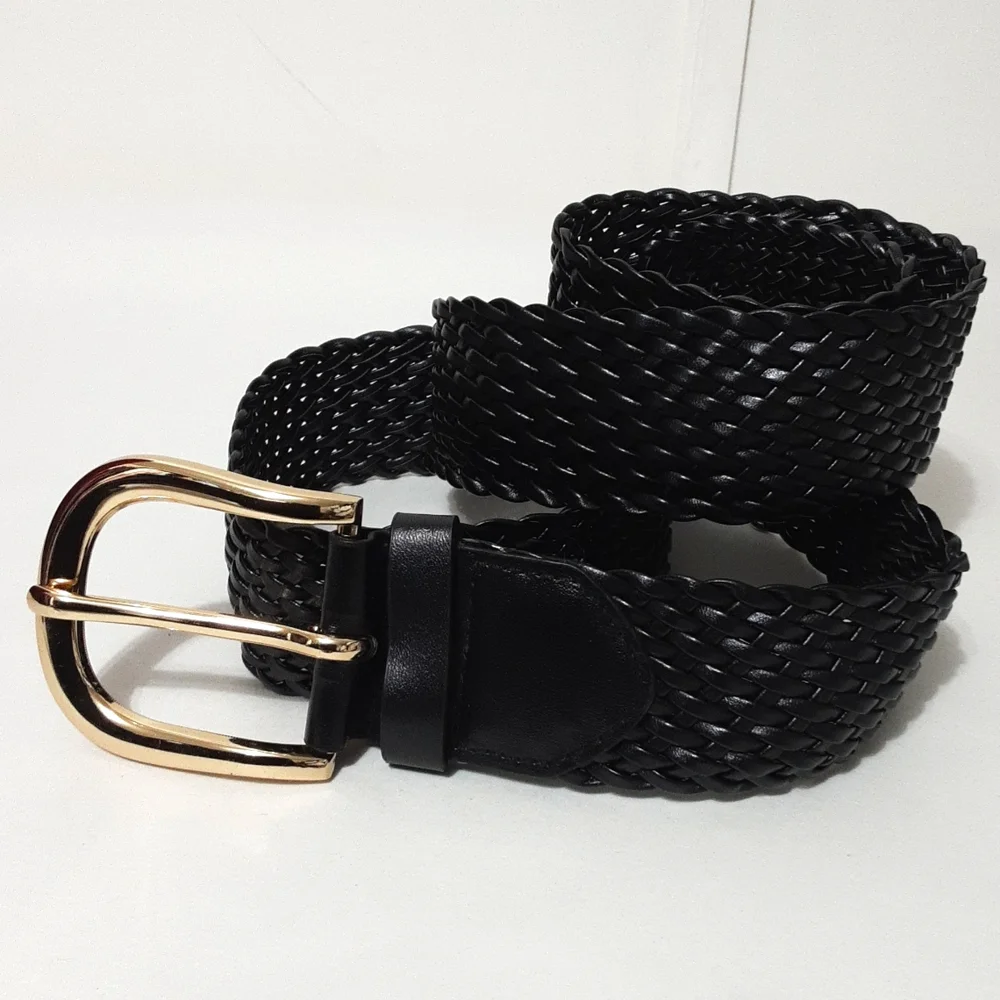 LP Linea Pelle  Blended Black Weave Women's XL‎ Belt